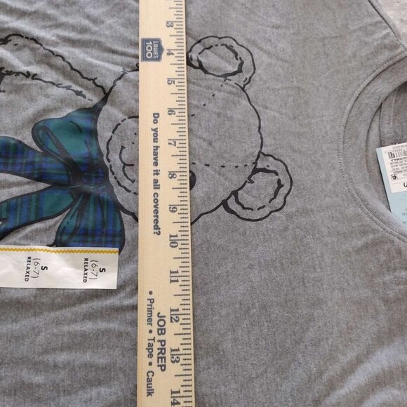Cat and Jack girls short sleeve oversized t-shirt bear size 6/7 years - Picture 6 of 7